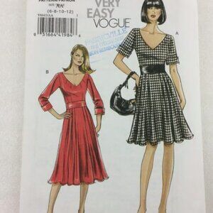 Vogue 8443 Easy Dress Pattern Sizes 6-8-10-12